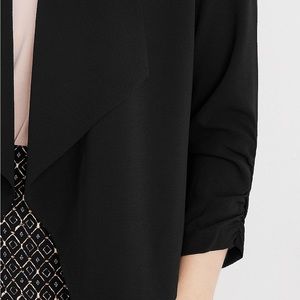 Cropped waterfall blazer. Black. Size Large Like new. Next day shipping